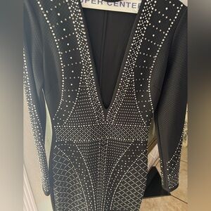 Black Dress with Silver Studded Design